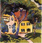 August Macke Staudacher's house at the Tegernsee oil painting on canvas